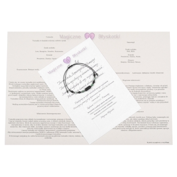 Bransoletka celebrytka czarny TURMALIN SZMARAGD HEMATYT ochrona i optymizm